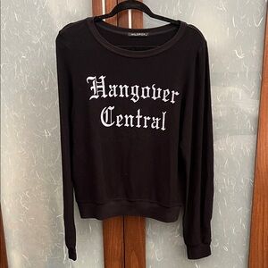 Wildfox Black Sweater with White Text